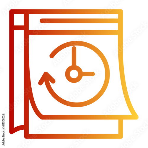Budgeting Strategy Forecast Icon from Business Opportunity Collection (Outline Gradient Style)