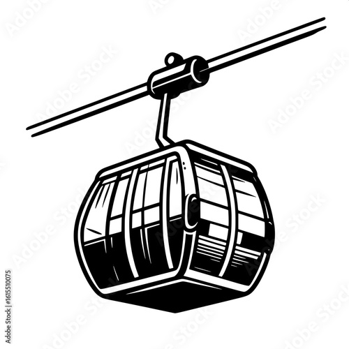 Minimal Cable Car Drawing