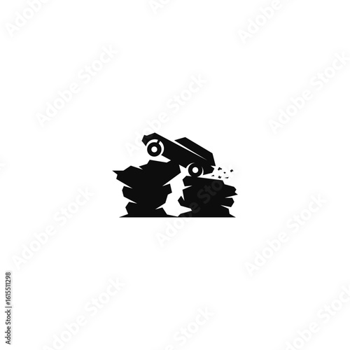 SUV overcomes off road logo design.