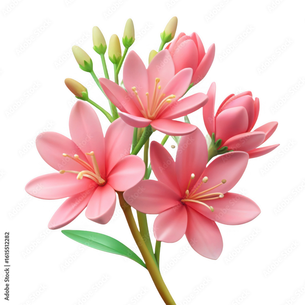 Fototapeta premium Beautiful pink sparaxis flowers floral arrangement spring blossoms petals botanical bloom flora nature 100