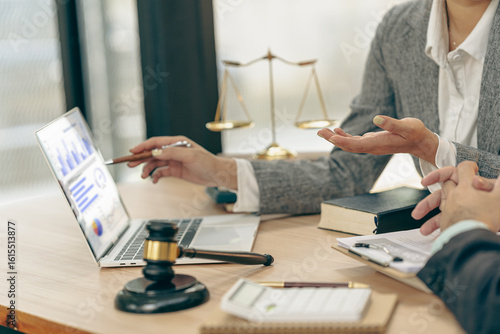 Photography Courtroom, legal counsel with gavel and law