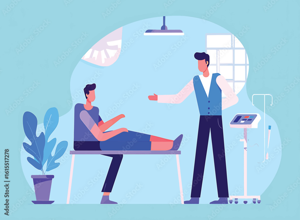 Obraz premium Vector illustration of a couple playing badminton on a summer beach