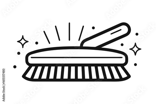 scrub brush bristles hand clean dust tool