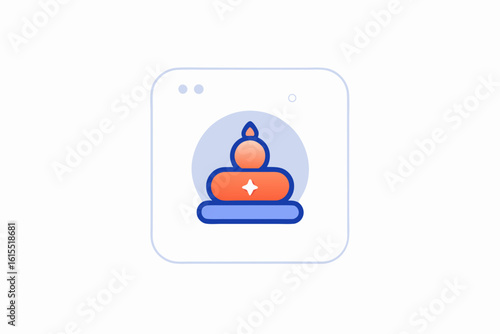 Guided Meditation App Icon Mindfulness Interface Screen