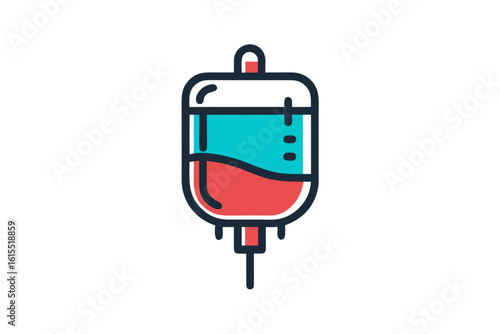 iv drip bag medical intravenous icon small