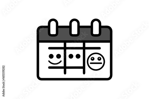 mood reflection calendar icon emotional tracker daily mood