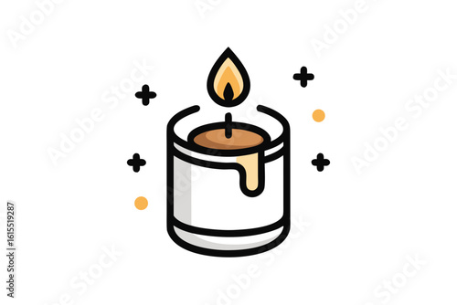 nighttime relaxation candle icon calm soothing ambient light