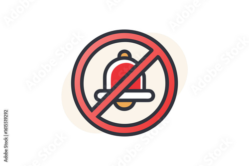 no notifications symbol icon silent mode focus concentration