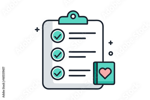 self care checklist wellness health daily icon  