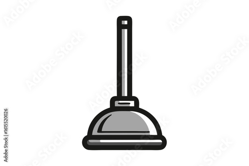 toilet plunger tool drain unclogging bathroom cleaning icon