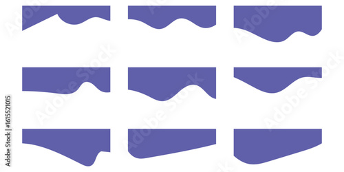 Website Diverder and seperator template. Collection of dividers shape templates. Modern separator header for website and app