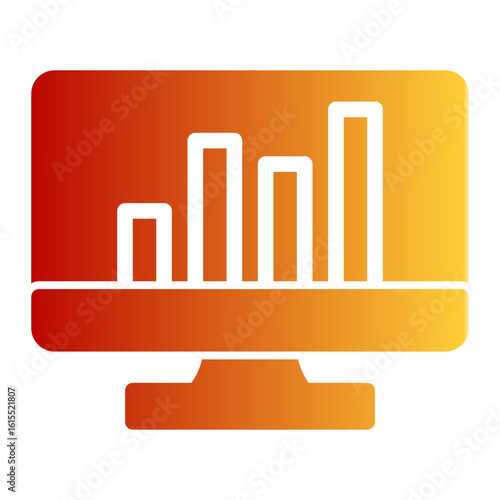 Data Analytics Statistics Icon from Business Opportunity Collection (Solid Gradient Style)