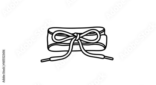 Vector Shoelace Formed into a Flat Ribbon Bow