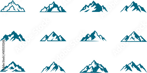 Mountains Logo Symbol and Icons Set