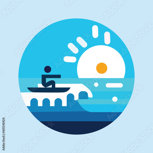 Create a minimal Surfing Vector Image