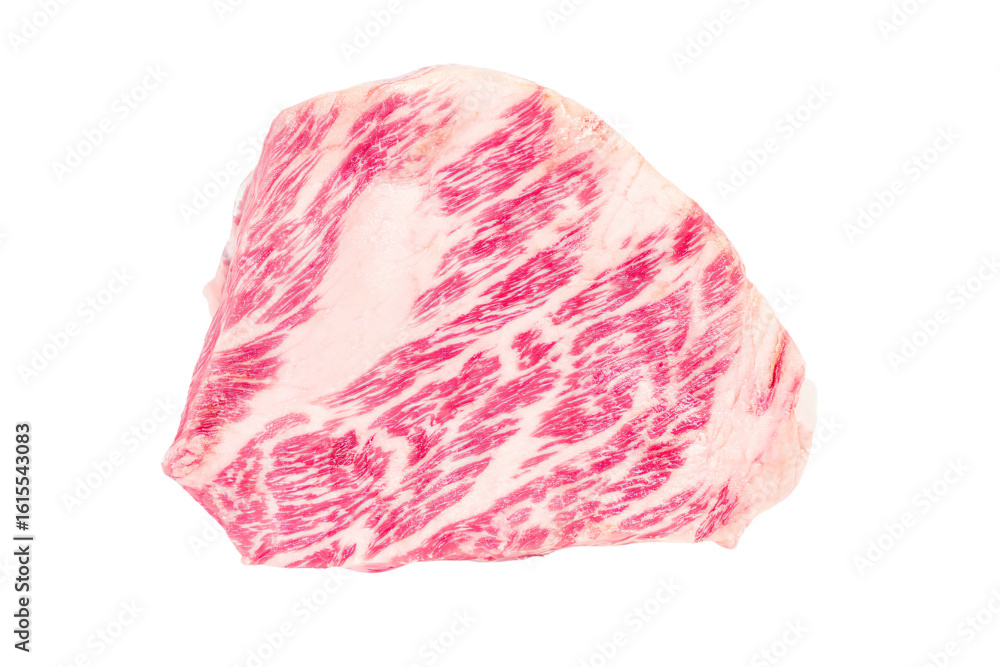 Fototapeta premium a piece of meat with a pink and white pattern