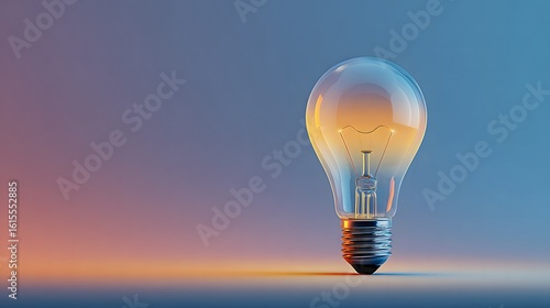 Glowing Lightbulb: Symbol of Innovation and Idea Generation