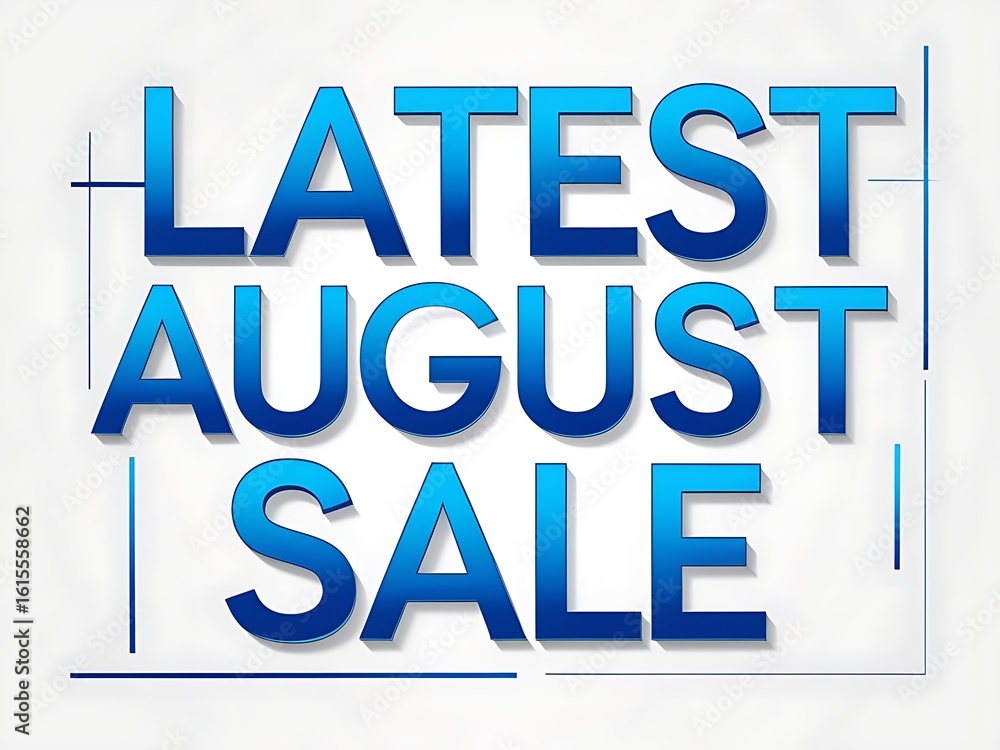 Naklejka premium Latest August Sale Promotion.