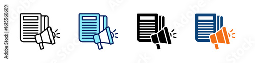 News All In One Icon Multi Styles Vector Set