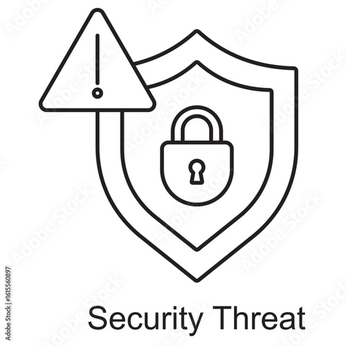 Security Threat Icon, Identifying and Preventing Security Threats, Understanding Modern Security Threat Landscapes, vector