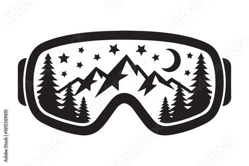 mountain goggles illustration vector