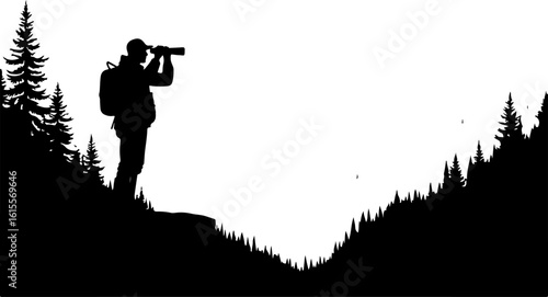 Photographer Silhouette Vector | Cameraman with DSLR Icon Graphic Design

