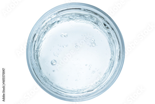 a glass of water with a lot of bubbles