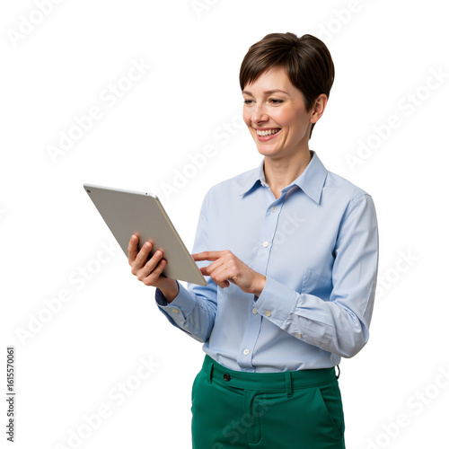 Professional Woman with Tablet: Confident, Capable, and Tech-Ready