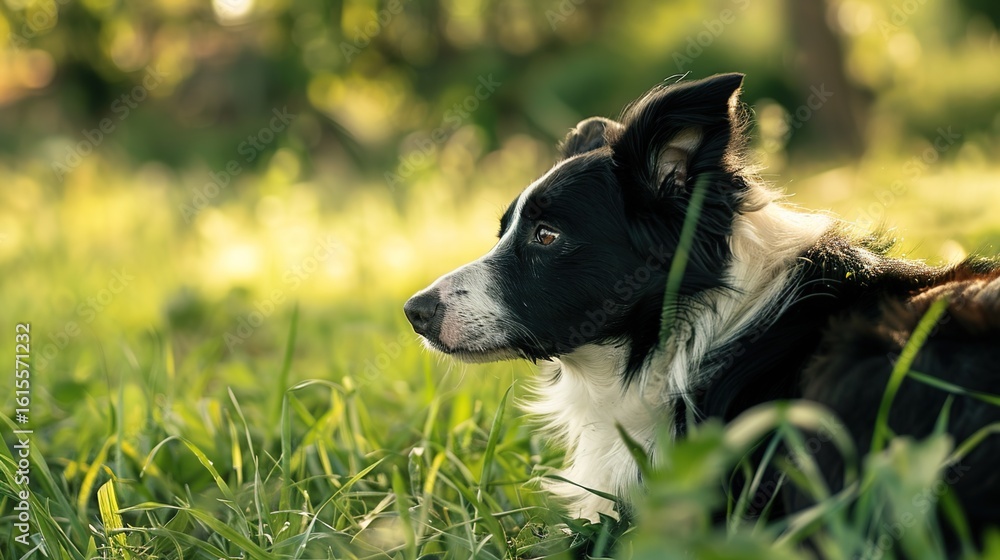 A Border Collie in Profile, Fixated on Prey and Poised to Strike—Muscles Tensed, Eyes Focused, Capturing the Intensity of a Hunter Readied for Action in a Dynamic, Alert Stance A Border Collie in Profile, Fixated on Prey and Poised to Strike—Muscles Tensed, Eyes Focused, Capturing the Intensity of a Hunter Readied for Action in a Dynamic, Alert Stance