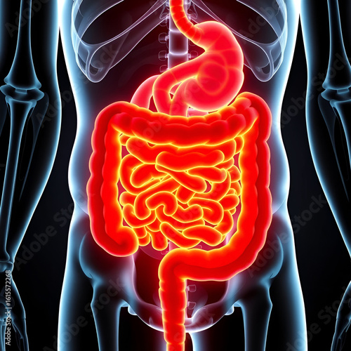 Inflammatory bowel disease. large intestine. Crohn disease and Ulcerative colitis.