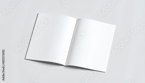 A blank book presented for mock-up purposes and creative design display on a clean background for brochure use