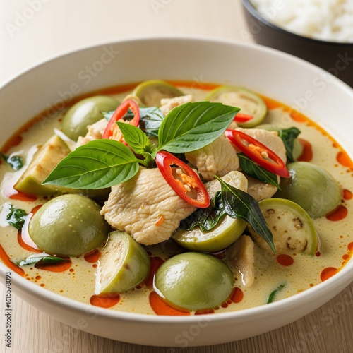 Thai Green Curry with Chicken..