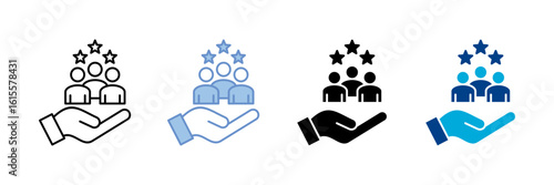 Customer Satisfaction   Icon Set Multiple Style Collection