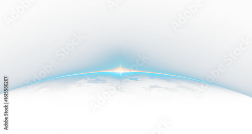 Fototapeta Naklejka Na Ścianę i Meble -  Sunrise horizon over Earth in Sunrise horizon over Earth in space  blue glowing beam and starry universe digital backdropspace blue glowing beam and starry universe digital backdrop png