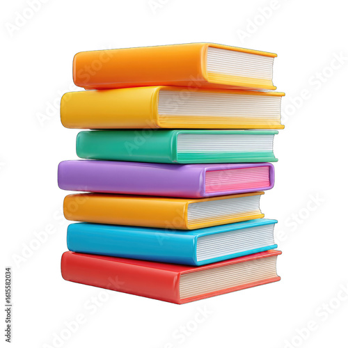 Wallpaper Mural Stack of colorful books (2) Torontodigital.ca