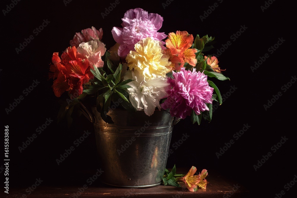 Fototapeta premium flower arrangement in a container