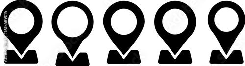 location icons set. pin sign symbols.  global positioning system. pointer pinpoint symbol. Modern map markers. Colorful map pointer
