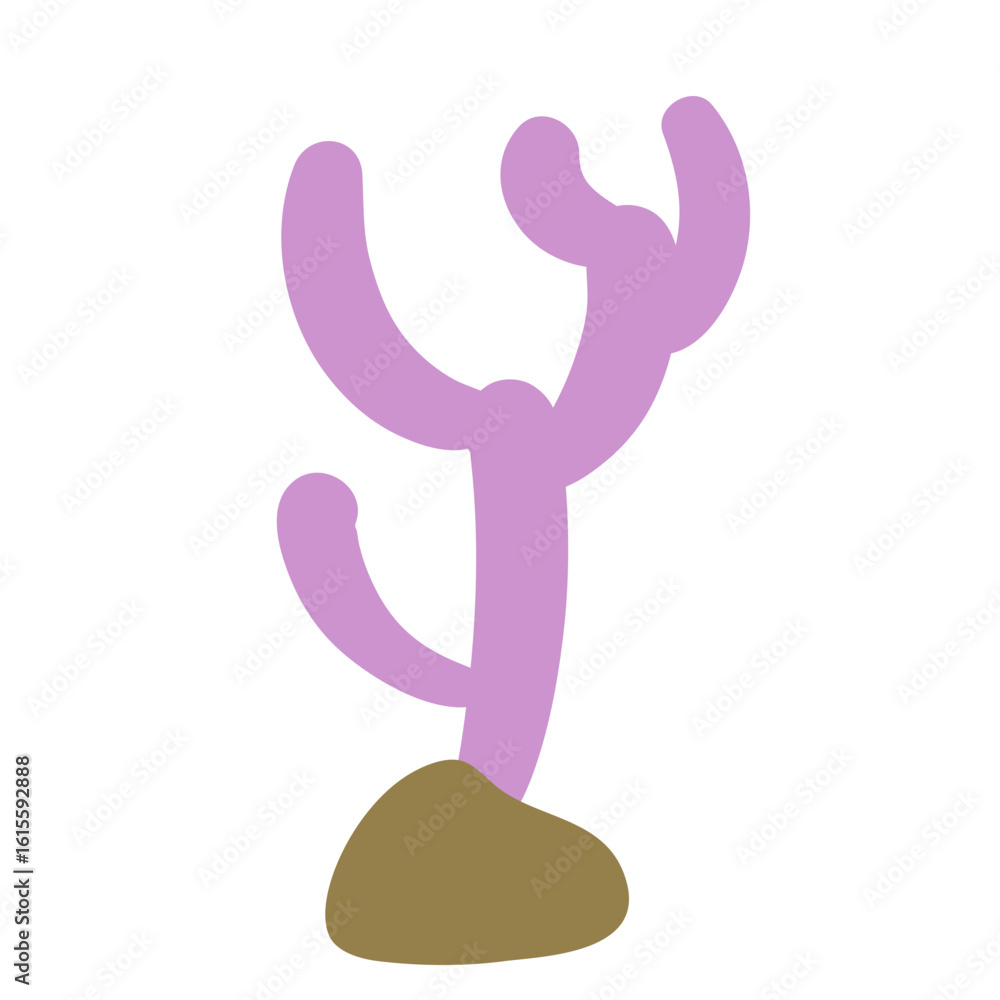 Fototapeta premium Coral vector icon. Seaweed illustration sign. Algae symbol or logo. seaware web icon.