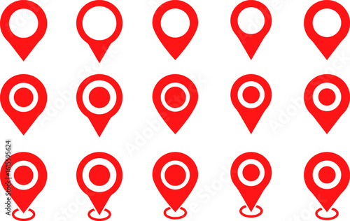 Location pin with circle. destination icon place address. specific geographic location. Map pin icon. navigation locator sign 