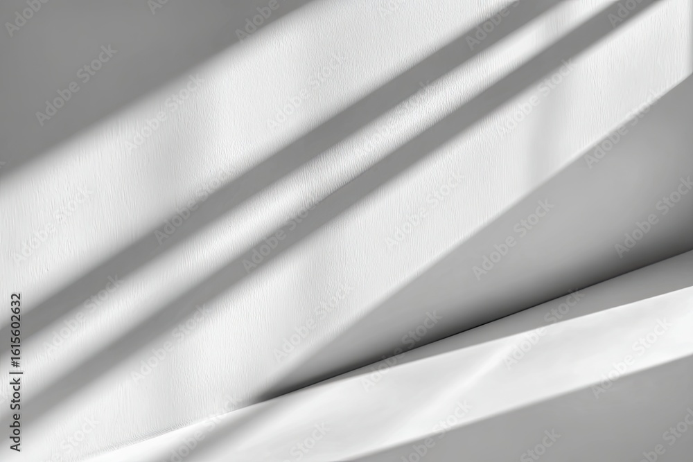 Obraz premium Abstract grayscale shadows on a white surface