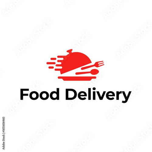 Food delivery icon for modern restaurant service