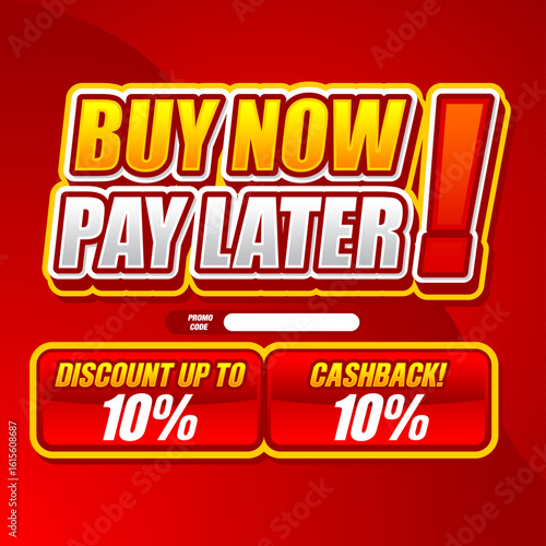 Buy Now Pay Later Promo – Up to 10% Discount and Cashback Banner