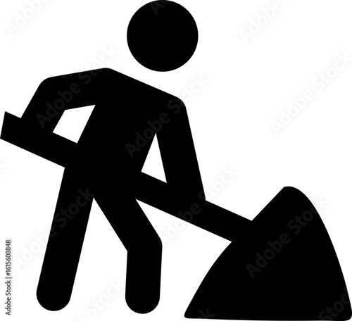 Man Shoveling / Digging Work