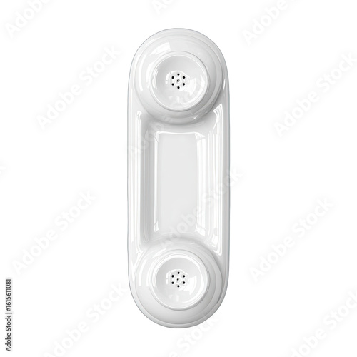 Vintage-style white phone handset