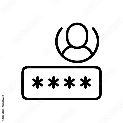 log in access entry icon design