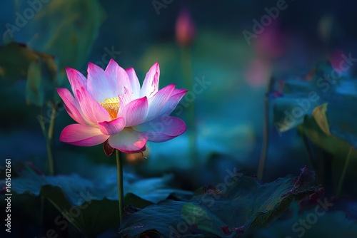 Welcome to lotus flowers refreshing and beautiful in a pleasant environment