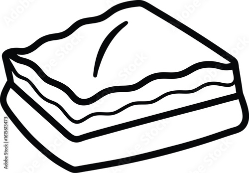 Delicious baklava pastry isolated on white background