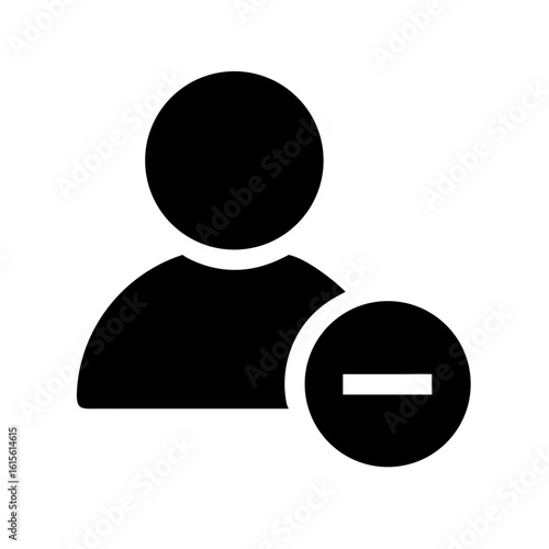 user minus remove profile icon design