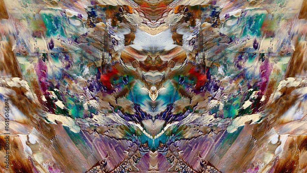 Fototapeta premium Abstract art background . Hand painting artwork on canvas .