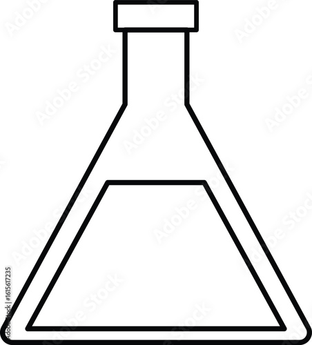 Lab beaker in the shape of a triangle